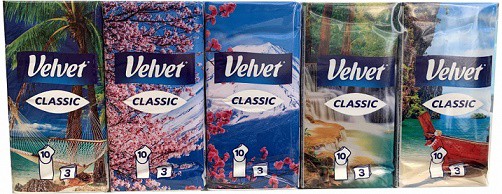 Pap.Kapesníčky 3V Velvet Classic | Papírové a hygienické výrobky - Kapesníky Pap.Kapesníčky 3V Velvet Classic | Papírové a hygienické výrobky - Kapesníky